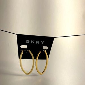 DKNY Medium Gold Tone 2”Hoops